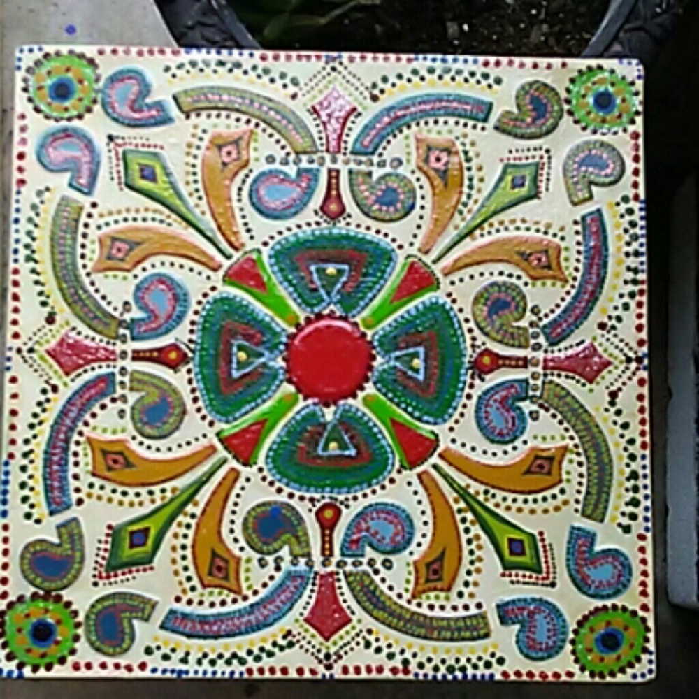 Hand Painted Metal Stand